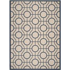 COURTYARD, BEIGE / NAVY, 8' X 11', Area Rug, CY6115-258-8