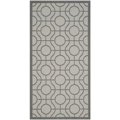 COURTYARD, LIGHT GREY / ANTHRACITE, 2'-7" X 5', Area Rug, CY6115-78-3