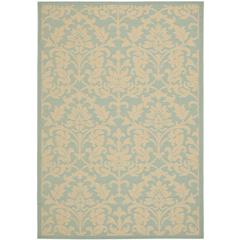 COURTYARD, AQUA / CREAM, 5'-3" X 7'-7", Area Rug, CY6132-25-5