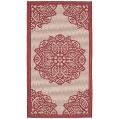 COURTYARD, BEIGE / RED, 2' X 3'-7", Area Rug, CY6139-238-2