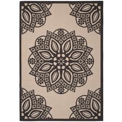 COURTYARD, BEIGE / BLACK, 4' X 5'-7", Area Rug, CY6139-256-4