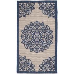 COURTYARD, BEIGE / NAVY, 2' X 3'-7", Area Rug, CY6139-258-2