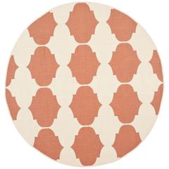 COURTYARD, BEIGE / TERRACOTTA, 5'-3" X 5'-3" Round, Area Rug, CY6162-231-5R