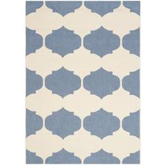 COURTYARD, BEIGE / BLUE, 4' X 5'-7", Area Rug, CY6162-233-4