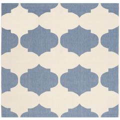 COURTYARD, BEIGE / BLUE, 5'-3" X 5'-3" Square, Area Rug, CY6162-233-5SQ