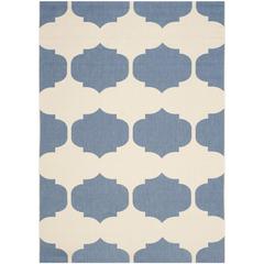 COURTYARD, BEIGE / BLUE, 6'-7" X 9'-6", Area Rug, CY6162-233-6