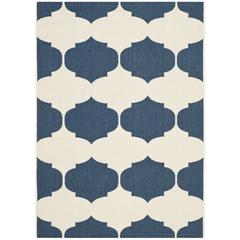 COURTYARD, BEIGE / NAVY, 4' X 5'-7", Area Rug, CY6162-258-4