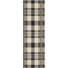COURTYARD, BLACK / BONE, 2'-3" X 10', Area Rug, CY6201-216-210