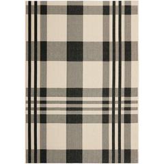 COURTYARD, BLACK / BONE, 4' X 5'-7", Area Rug, CY6201-216-4