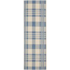 COURTYARD, BEIGE / BLUE, 2'-3" X 10', Area Rug, CY6201-233-210