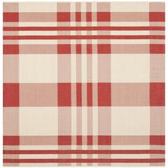 COURTYARD, RED / BONE, 6'-7" X 6'-7" Square, Area Rug, CY6201-238-7SQ