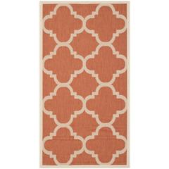 COURTYARD, TERRACOTTA, 2'-7" X 5', Area Rug