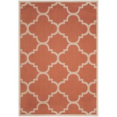 COURTYARD, TERRACOTTA, 6'-7" X 9'-6", Area Rug