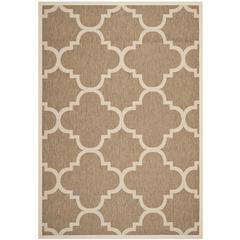 COURTYARD, BROWN, 6'-7" X 9'-6", Area Rug
