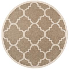 COURTYARD, BROWN, 5'-3" X 5'-3" Round, Area Rug