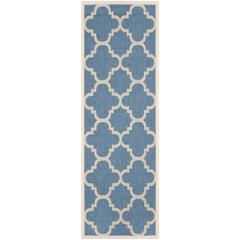 COURTYARD, BLUE / BEIGE, 2'-3" X 10', Area Rug, CY6243-243-210