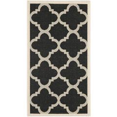 COURTYARD, BLACK / BEIGE, 2' X 3'-7", Area Rug, CY6243-266-2