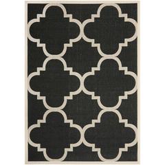 COURTYARD, BLACK / BEIGE, 5'-3" X 7'-7", Area Rug, CY6243-266-5