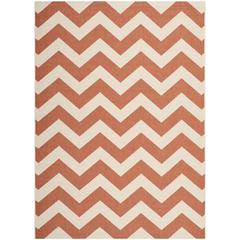 COURTYARD, TERRACOTTA / BEIGE, 5'-3" X 7'-7", Area Rug, CY6244-241-5
