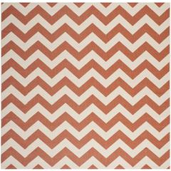 COURTYARD, TERRACOTTA / BEIGE, 4' X 4' Square, Area Rug