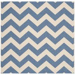 COURTYARD, BLUE / BEIGE, 4' X 4' Square, Area Rug, CY6244-243-4SQ