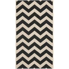 COURTYARD, BLACK / BEIGE, 2' X 3'-7", Area Rug, CY6244-256-2