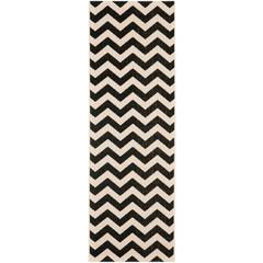 COURTYARD, BLACK / BEIGE, 2'-3" X 10', Area Rug, CY6244-256-210