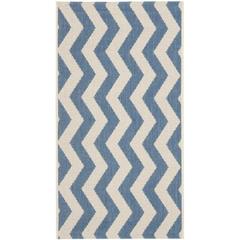COURTYARD, BLUE / BEIGE, 2' X 3'-7", Area Rug, CY6245-243-2