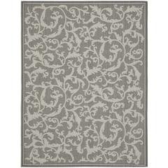 COURTYARD, ANTHRACITE / LIGHT GREY, 8' X 11', Area Rug, CY6533-87-8