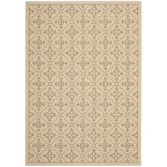 COURTYARD, CREME / BROWN, 5'-3" X 7'-7", Area Rug, CY6564-12-5