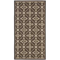 COURTYARD, CHOCOLATE / CREAM, 2'-7" X 5', Area Rug, CY6564-204-3