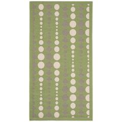 COURTYARD, GREEN / CREME, 2'-7" X 5', Area Rug, CY6577-24-3