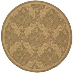 COURTYARD, GOLD / NATURAL, 6'-7" X 6'-7" Round, Area Rug, CY6582-49-7R