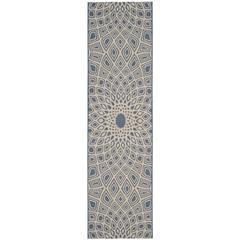 COURTYARD, BLUE / BEIGE, 2'-3" X 8', Area Rug, CY6616-23321-28