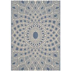 COURTYARD, BLUE / BEIGE, 4' X 5'-7", Area Rug, CY6616-23321-4