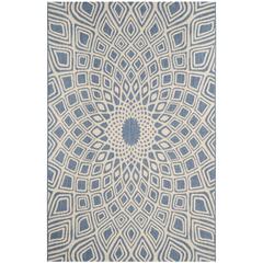 COURTYARD, BLUE / BEIGE, 5'-3" X 7'-7", Area Rug, CY6616-23321-5