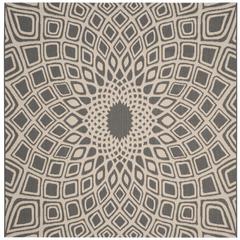 COURTYARD, ANTHRACITE / BEIGE, 6'-7" X 6'-7" Square, Area Rug, CY6616-23621-7SQ