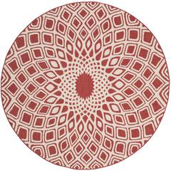COURTYARD, RED / BEIGE, 6'-7" X 6'-7" Round, Area Rug, CY6616-23821-7R