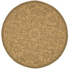 COURTYARD, NATURAL / GOLD, 6'-7" X 6'-7" Round, Area Rug, CY6634-39-7R