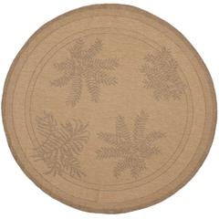 COURTYARD, NATURAL / GOLD, 6'-7" X 6'-7" Round, Area Rug, CY6683-39-7R