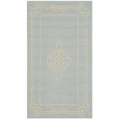 COURTYARD, AQUA / CREAM, 2' X 3'-7", Area Rug, CY6788-25-2
