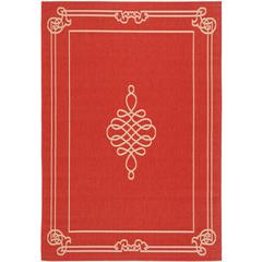 COURTYARD, RED / CREME, 8' X 11', Area Rug, CY6788-28-8