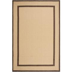 COURTYARD, NATURAL / CHOCOLATE, 6'-7" X 9'-6", Area Rug, CY6822-402-6