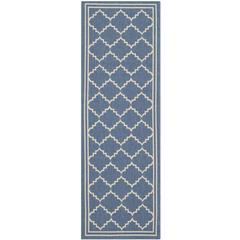COURTYARD, BLUE / BEIGE, 2'-3" X 10', Area Rug, CY6889-243-210