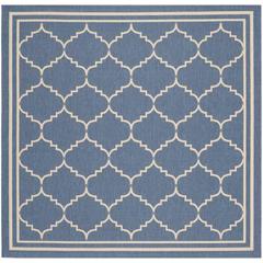 COURTYARD, BLUE / BEIGE, 6'-7" X 6'-7" Square, Area Rug, CY6889-243-7SQ