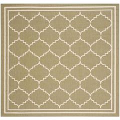 COURTYARD, GREEN / BEIGE, 6'-7" X 6'-7" Square, Area Rug, CY6889-244-7SQ