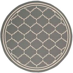 COURTYARD, GREY / BEIGE, 6'-7" X 6'-7" Round, Area Rug, CY6889-246-7R