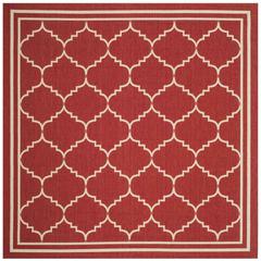 COURTYARD, RED / BEIGE, 6'-7" X 6'-7" Square, Area Rug, CY6889-248-7SQ