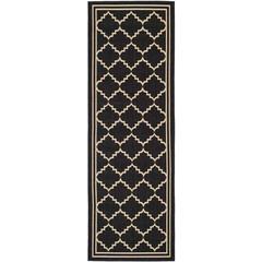 COURTYARD, BLACK / CREME, 2'-3" X 10', Area Rug, CY6889-26-210