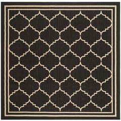 COURTYARD, BLACK / CREME, 6'-7" X 6'-7" Square, Area Rug, CY6889-26-7SQ